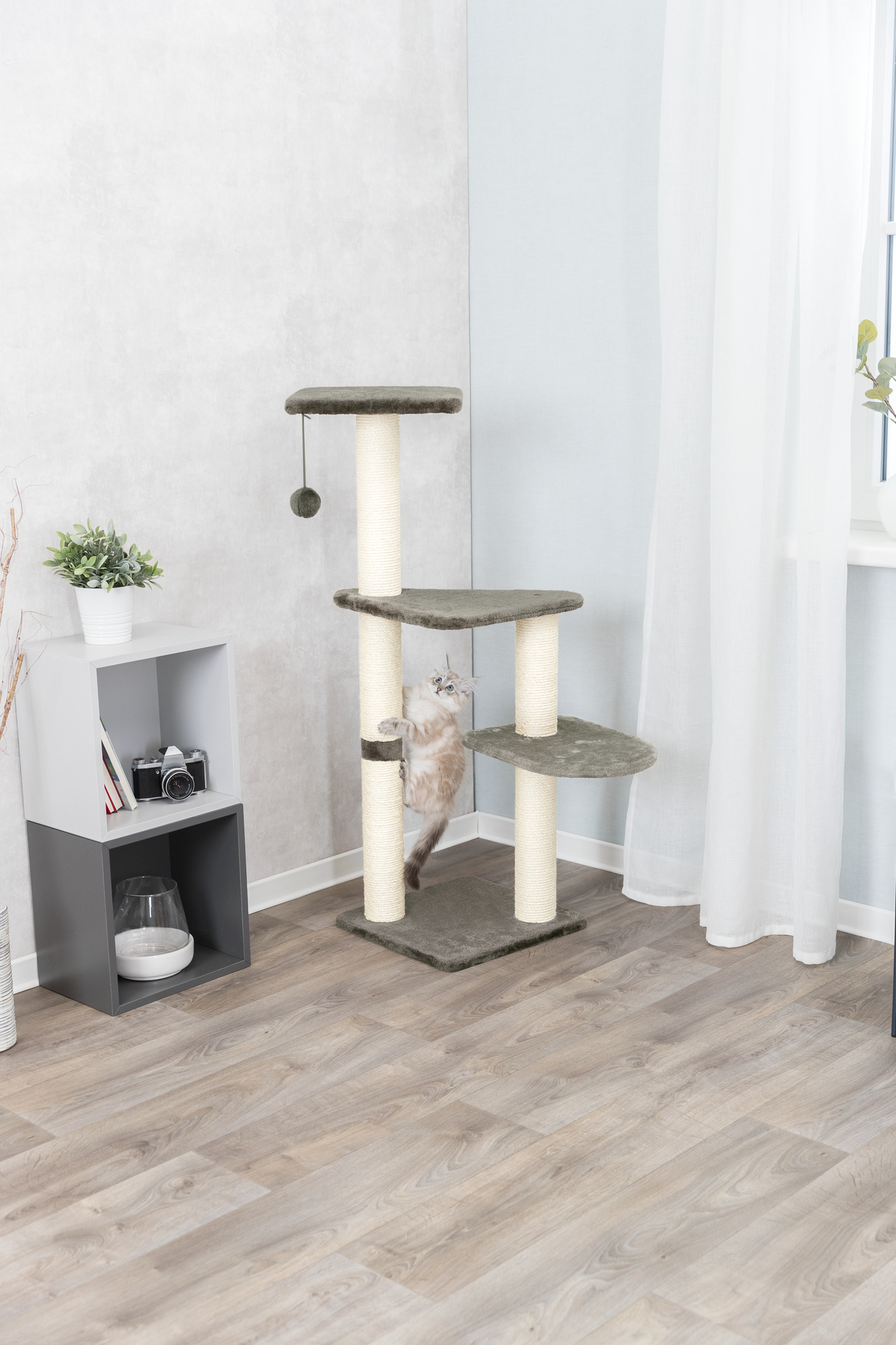 Arbre à chat Altea, gris platinium 117cm Arbre à chat Altea, gris platinium 117cm
