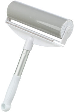 Rouleau à peluches XXL, en silicone, 20×30 cm, gris/blanc