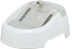 Fontaine à boire Duo Stream, en plastique, blanc/gris