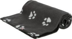 Couverture Barney, en polaire, noir/gris