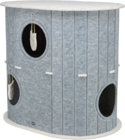 Abri Mara, feutre, 2 étages, ovale, 66 × 62 × 46 cm, sable/g