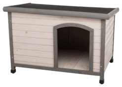 Alternative view of Niche pour chiens Classic à toit plat, M-L, gris