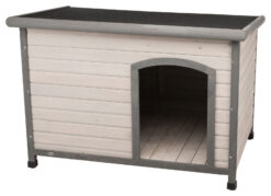 Alternative view of Niche pour chiens Classic à toit plat, L, gris