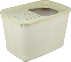 Bac à litière Hop In, 38 × 39 × 58 cm, gris/vert