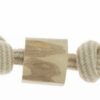 Corde avec deux nuds et bois de café, 50gr., nature/beige