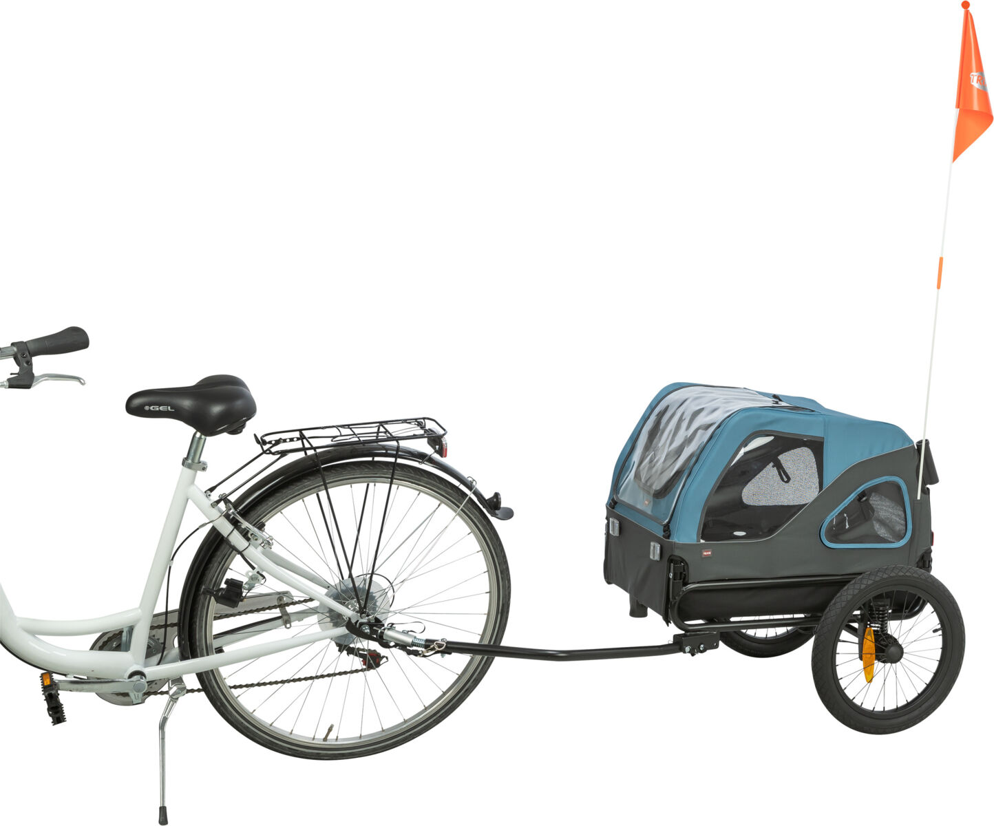 Remorque pour vélo, S: 70×88×88/131cm, bleu/gris S: 70×88×88/131cm Remorque pour vélo, S: 70×88×88/131cm, bleu/gris S: 70×88×88/131cm