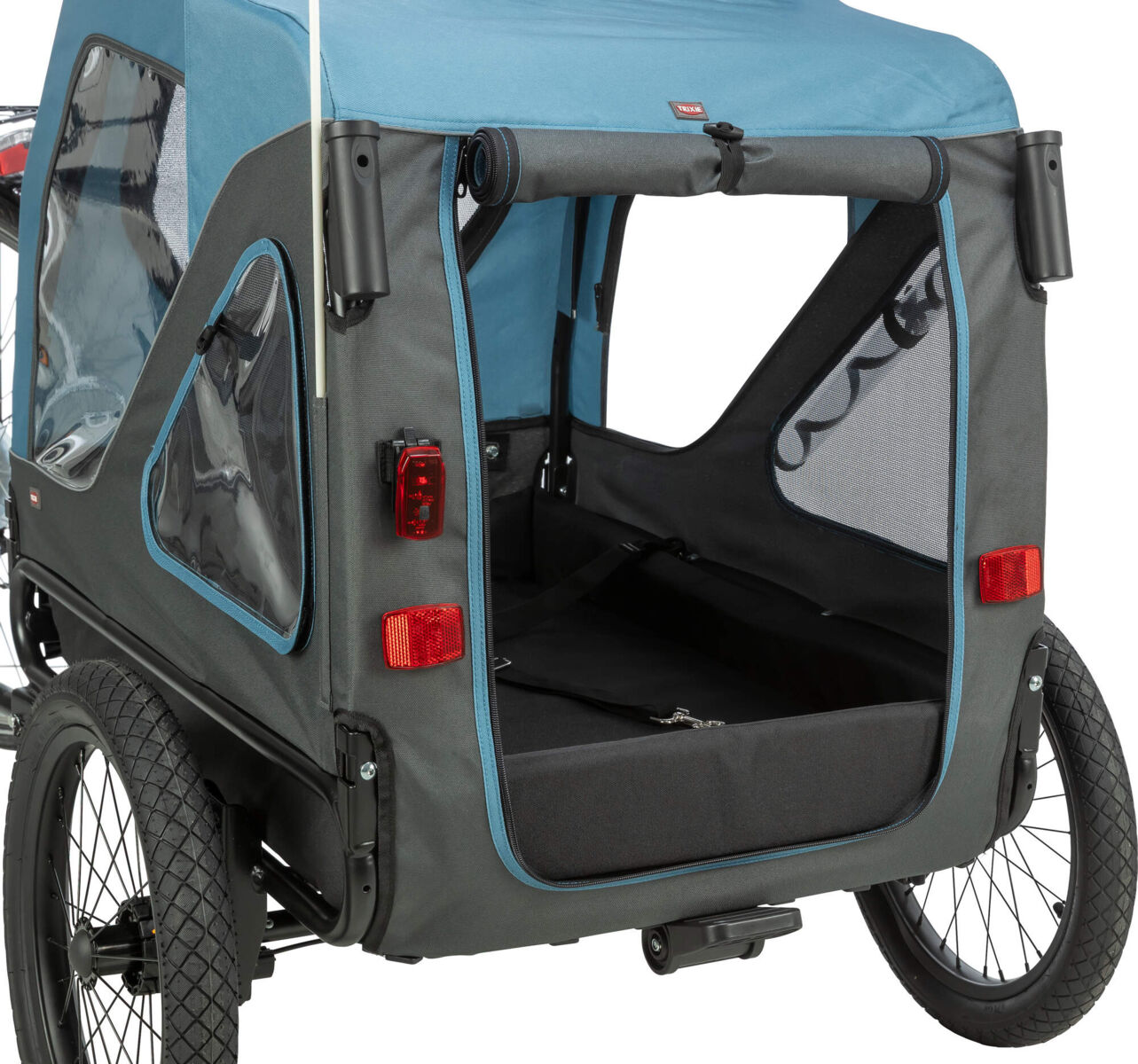 Remorque pour vélo, S: 70×88×88/131cm, bleu/gris S: 70×88×88/131cm Remorque pour vélo, S: 70×88×88/131cm, bleu/gris S: 70×88×88/131cm