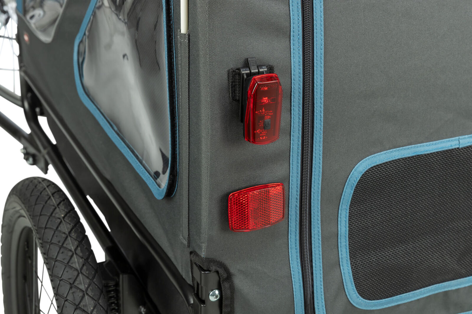 Remorque pour vélo, S: 70×88×88/131cm, bleu/gris S: 70×88×88/131cm Remorque pour vélo, S: 70×88×88/131cm, bleu/gris S: 70×88×88/131cm