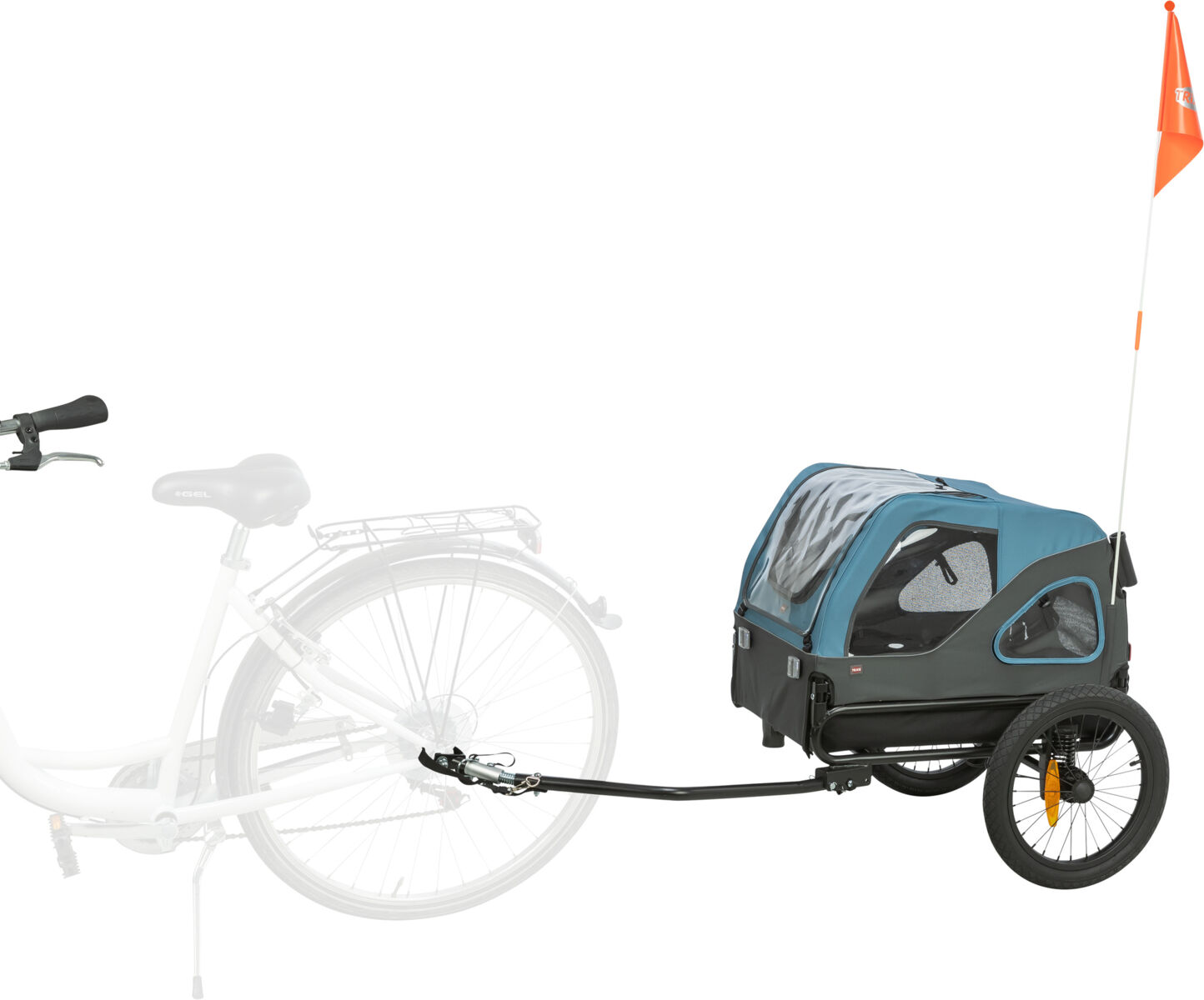 Remorque pour vélo, S: 70×88×88/131cm, bleu/gris S: 70×88×88/131cm Remorque pour vélo, S: 70×88×88/131cm, bleu/gris S: 70×88×88/131cm