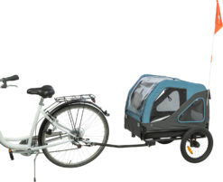 Alternative view of Remorque pour vélo, M: 81×102×102/145cm, bleu/gris