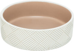 Napf Muster, Keramik, weiss/beige