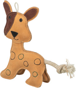 Alternative view of Chien, debout, cuir, 25cm, brun