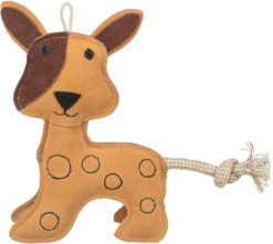 Chien, debout, cuir, 25cm, brun