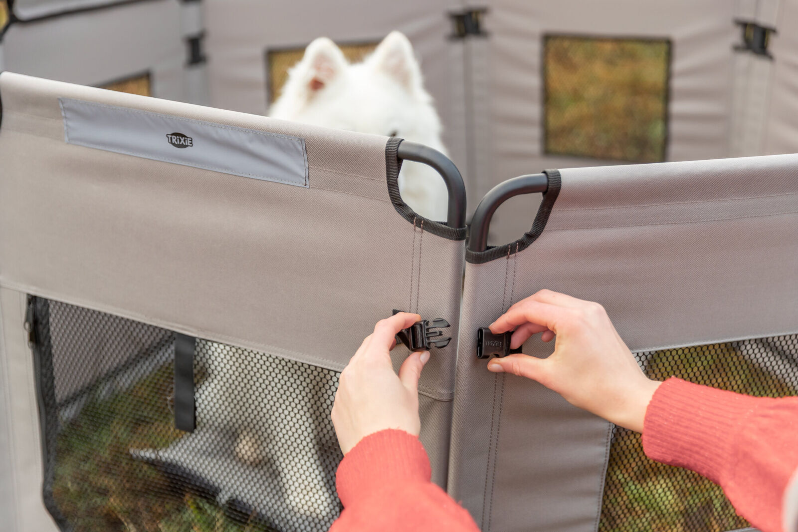 Clôture de camping, 8 éléments, 8 éléments de 78×59cm, gris/ 78×59cm pro Element Clôture de camping, 8 éléments, 8 éléments de 78×59cm, gris/ 78×59cm pro Element
