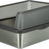 Edelstahltoilette, mit Rand, 40×29×52cm, grau