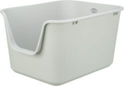 Katzentoilette Pavo, hoher Rand, 44×32×55cm, grau
