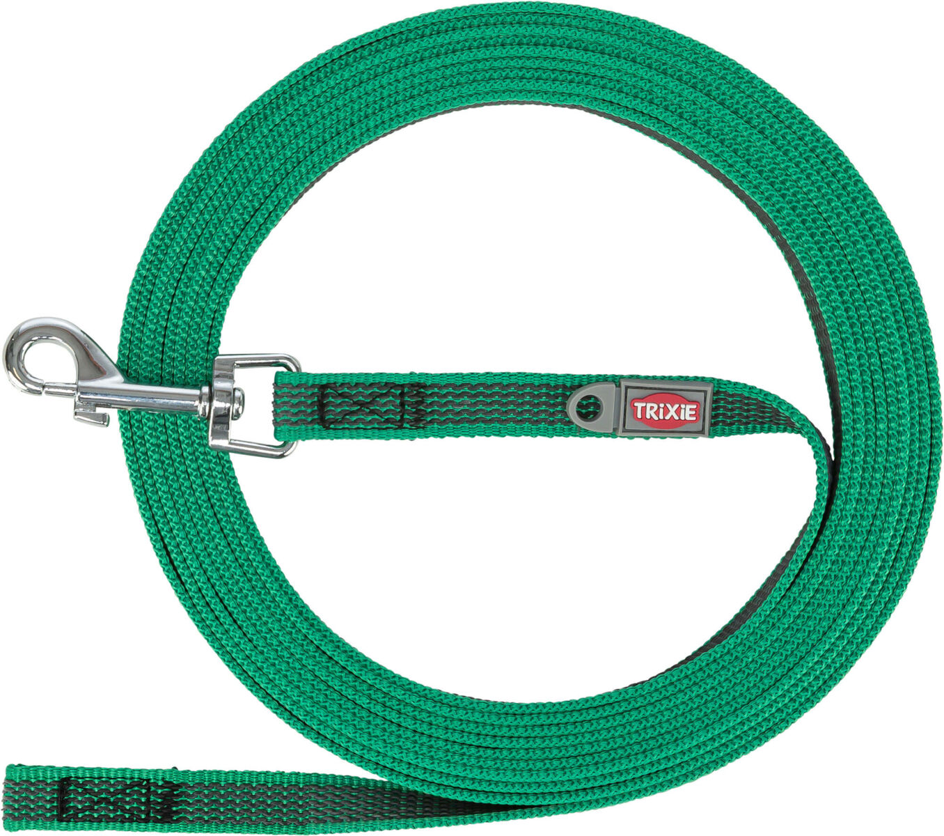 Laisse à pister, caoutchoutée, vert S-M: 5 m/15 mm Laisse à pister, caoutchoutée, vert S-M: 5 m/15 mm
