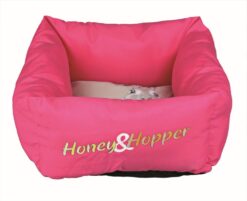 Honey & Hopper Kleintierbett,fuchsia/beige