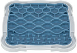 Plateau Lick'n'Snack, en TPR/PP, 20×20cm, bleu foncé