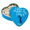 Sanal Dog friandises dans le coeur "Home is ..."
