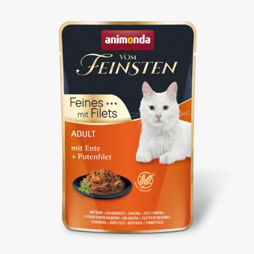 Animonda,Katze v.Feins.,Adult,Frischebeutel,m. Ente+Putenf. 85g / VE 18