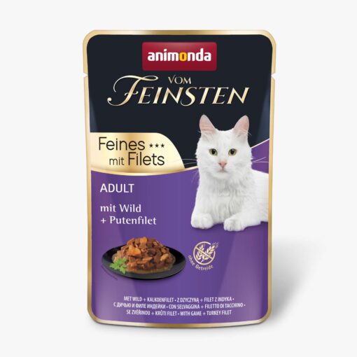 Animonda,Katze v.Feins.,Adult,Frischebeutel,m. Wild+Putenf. 85g / VE 18