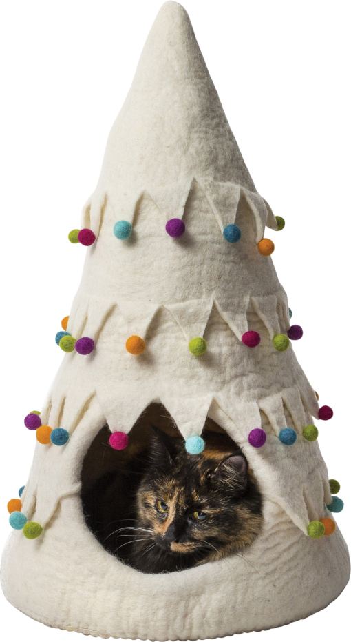 DDKC Abri Sapin de Noël, Blanc 36x25x36cm