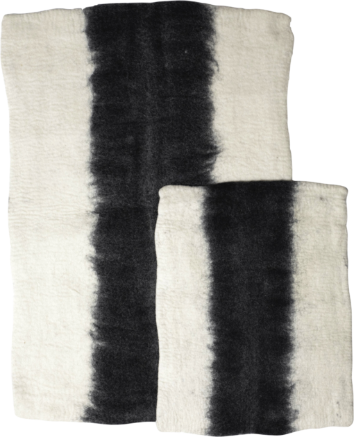 DDKC Tapis Ombré, Noir/Blanc M/ 100x70cm