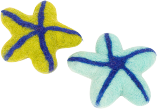 DDKC Seesterne 2Stk, blau/grün 4cm