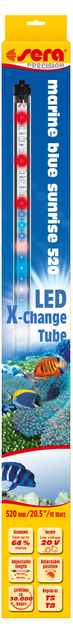 sera LED marine blue sunrise, 520mm/13W