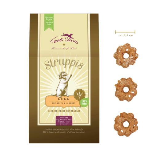 Gesunde Leckerlis "Struppis"Huhn m.Apfel+Joghurt 375g